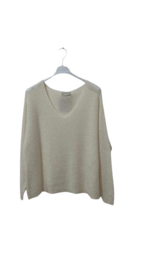 Kurzer Pullover mit V-Ausschnitt (MIT ETIKETT)