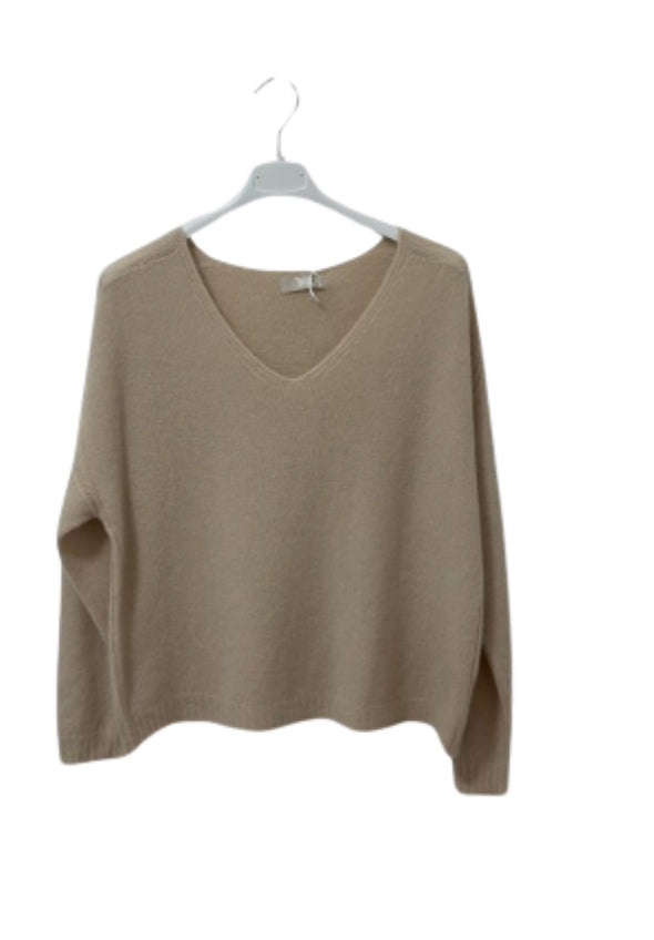 Kurzer Pullover mit V-Ausschnitt (MIT ETIKETT)