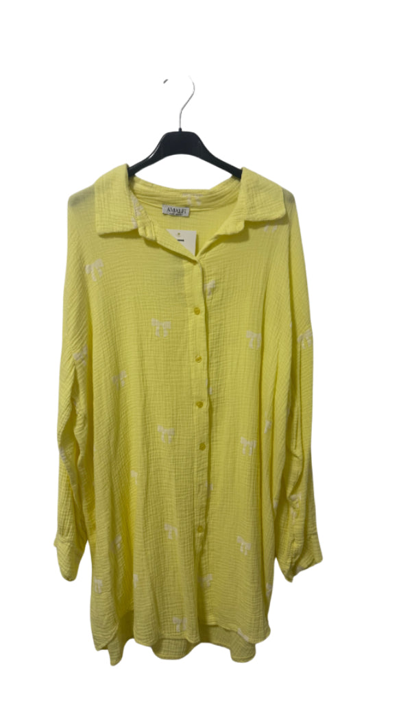 Musselin Bluse mit Schleifenmuster