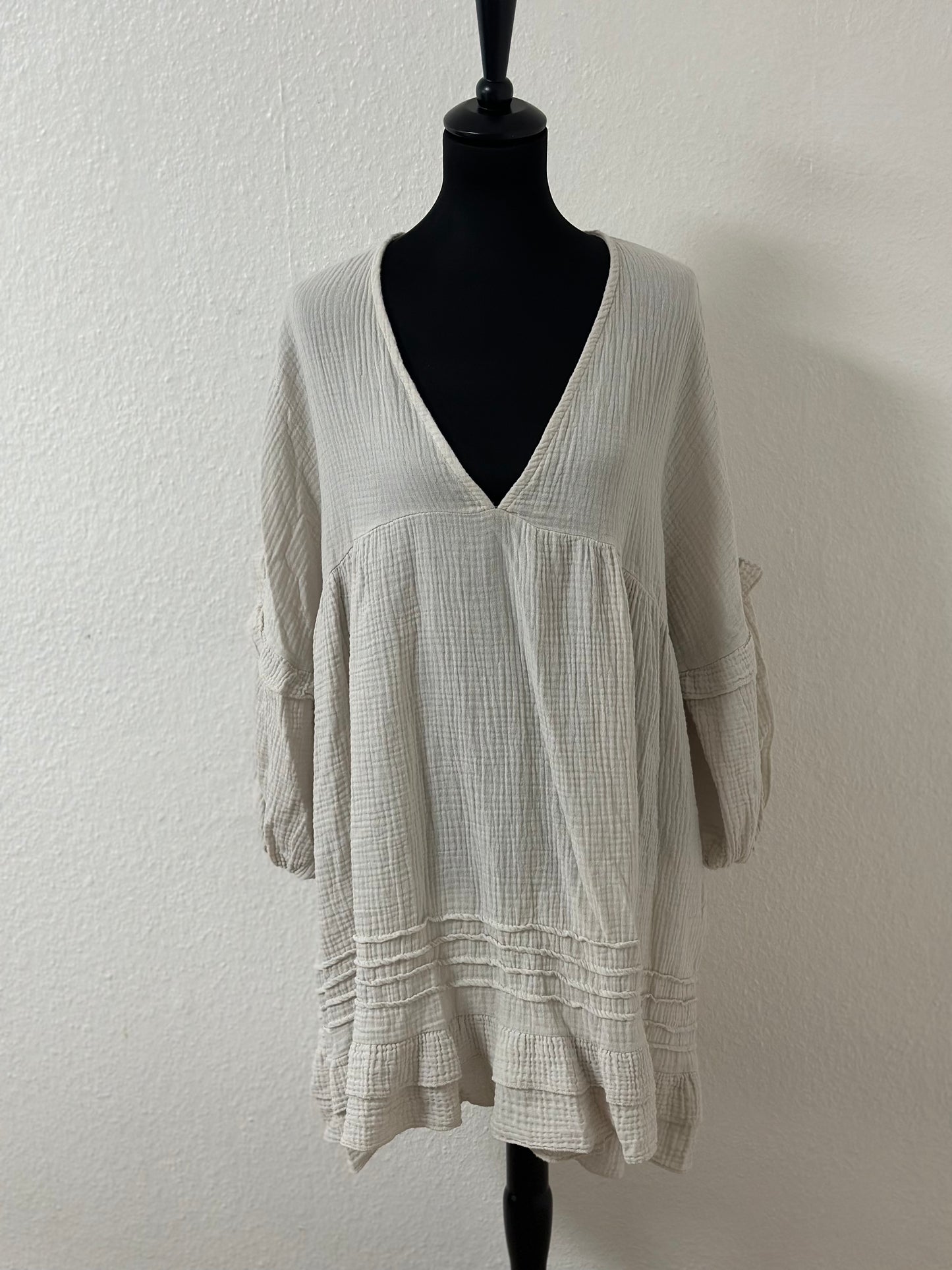 Musselin Rüschen Kleid -Versch.Farben