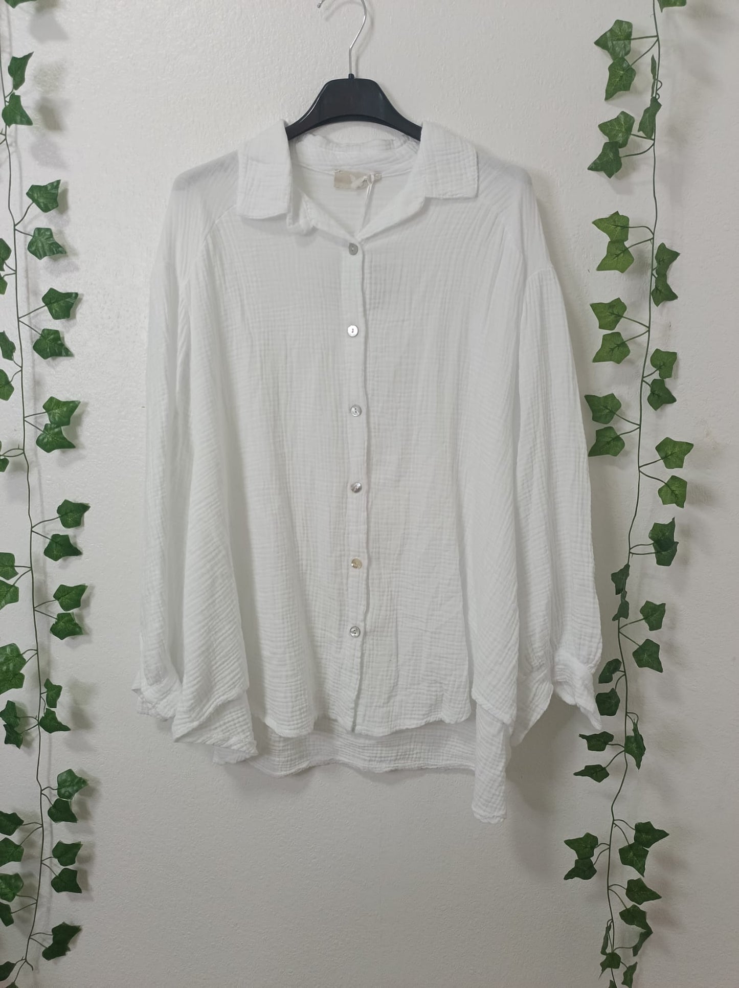 Musselin Bluse Kurz