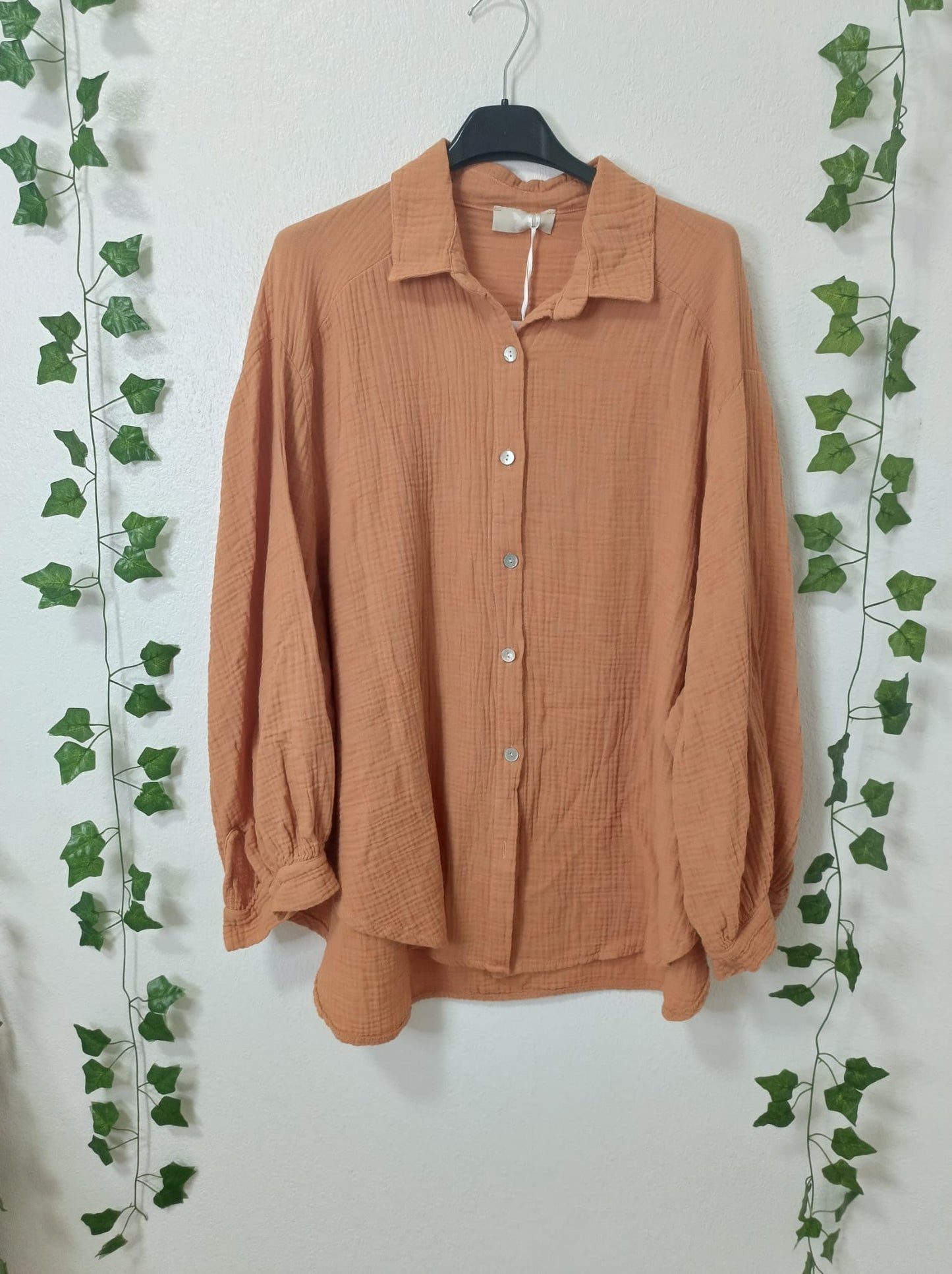 Musselin Bluse Kurz