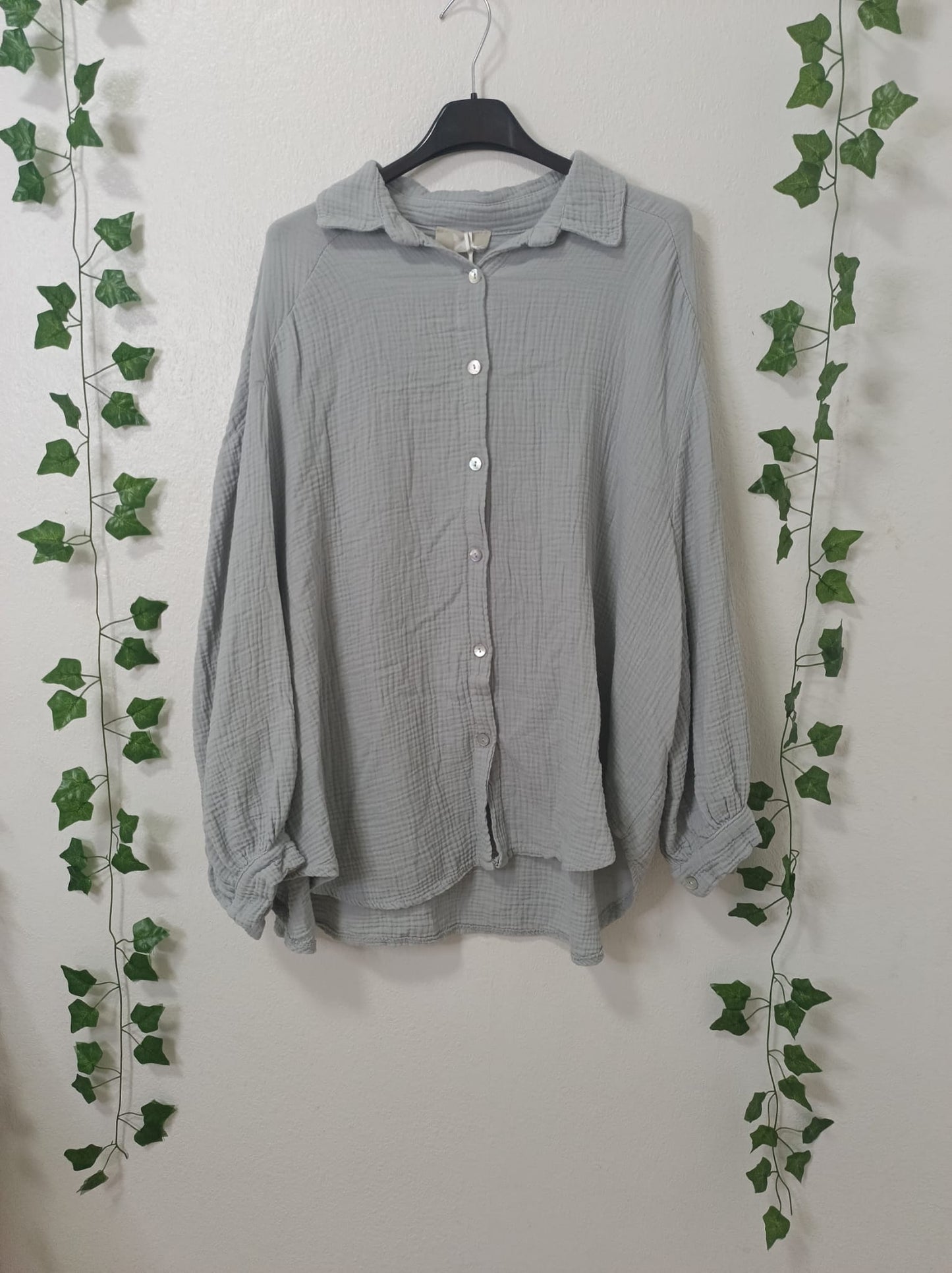 Musselin Bluse Kurz