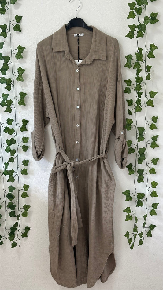 Musselin Blusenkleid in versch.Farben