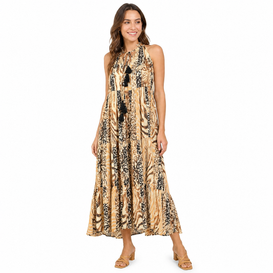 Boho-Chic Maxikleid in Versch.Farben