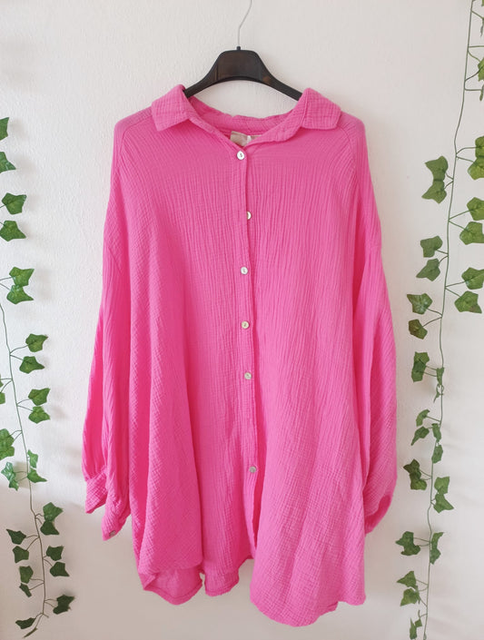 Musselin Bluse Oversize