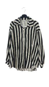 Mussselin Bluse gestreift (kurz)