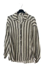 Mussselin Bluse gestreift (kurz)