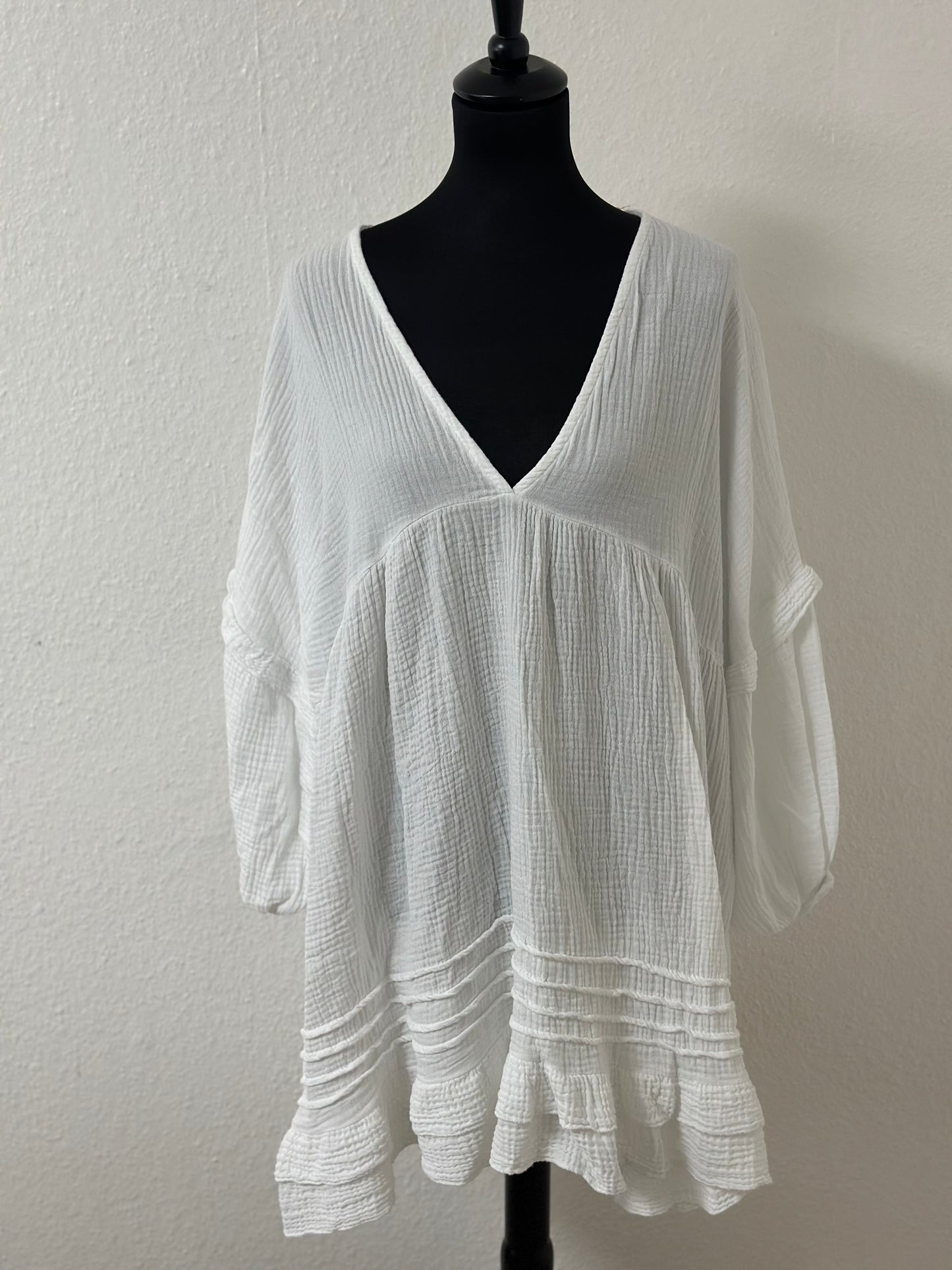 Musselin Rüschen Kleid -Versch.Farben