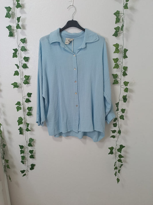 Musselin Bluse Kurz