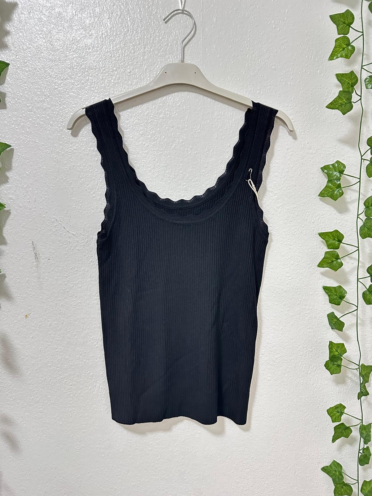 Ripp-Tanktop mit Wellenkante gr.XS-S
